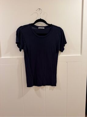 ReformationNavy Short Sleeve Crewneck Tee